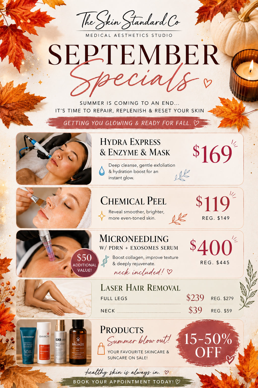 SEPTEMBER SPECIALS Laser Hair Removal Neck